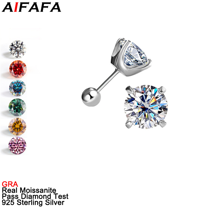 Diamond Stud Earrings - 1/2 قيراط مويسانيتي وأقراط للرجال والنساء