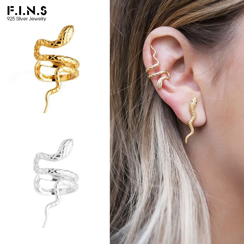 Ear Cuff No Piercing - أقراط فضة استرلينية عيار 925 بتصميم