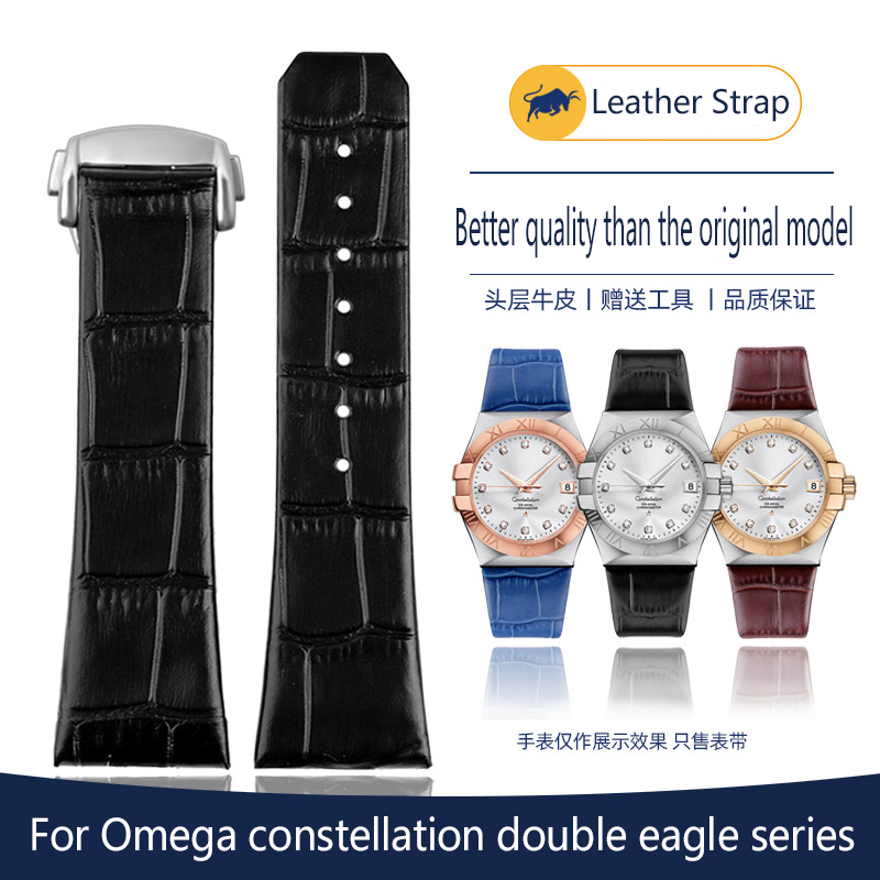 Omega Watch Constellation - مقاوم للماء حزام ساعة زرقاء للرجال