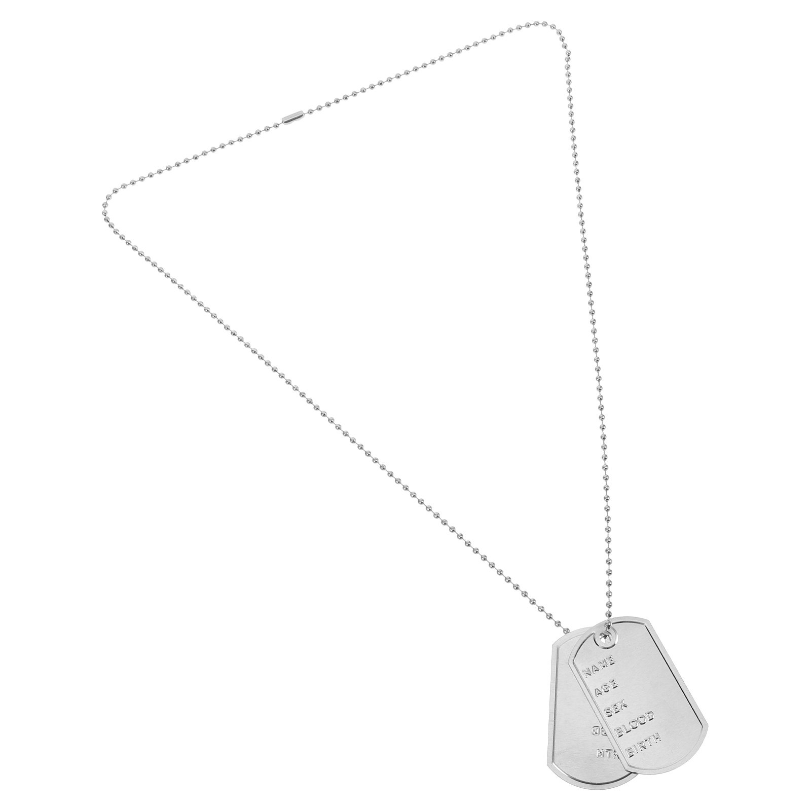 Mens Dog Tag Necklace - طقم قلادة عسكرية للرجال بتصميم علامة