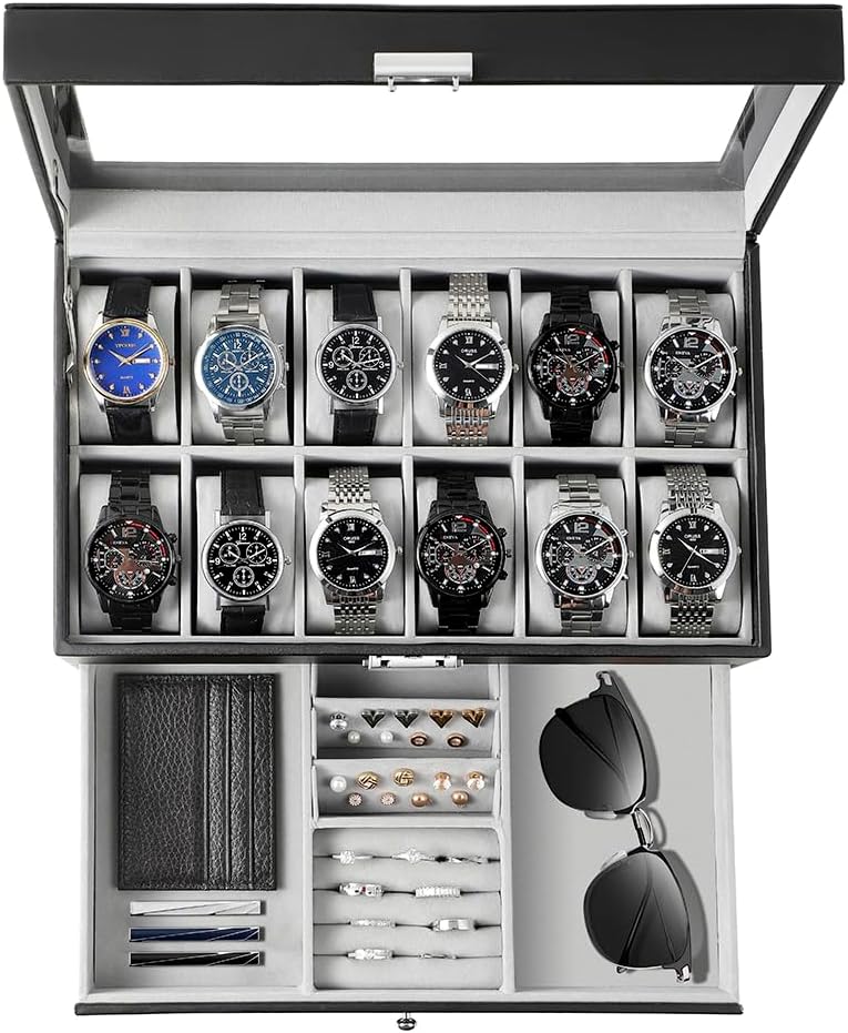Jewelry With Watches - منظم صندوق ساعات للرجال، هدية مميزة،