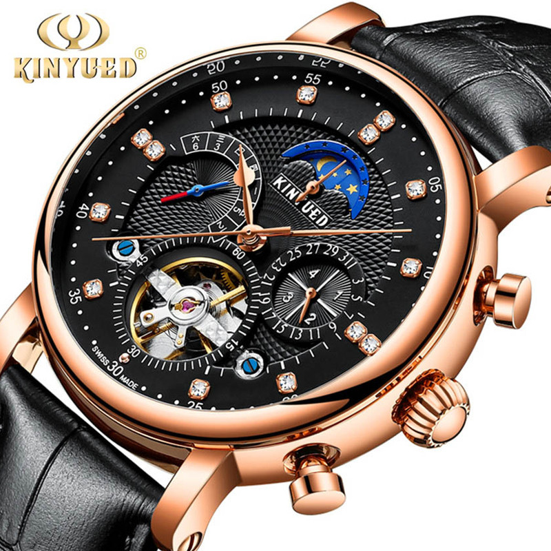 Rolex Watch Daytona - KINYUED-ساعة ميكانيكية أوتوماتيكية للرجال ، مقاومة