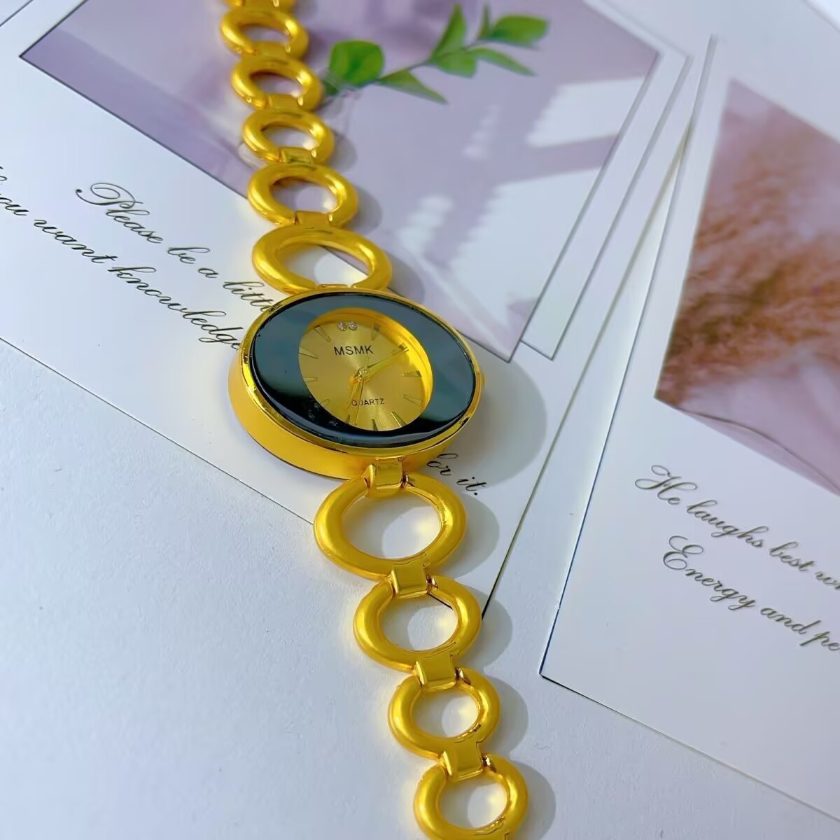 Jewelry With Watches - ساعة أمريكية جديدة مطلية بالذهب عيار