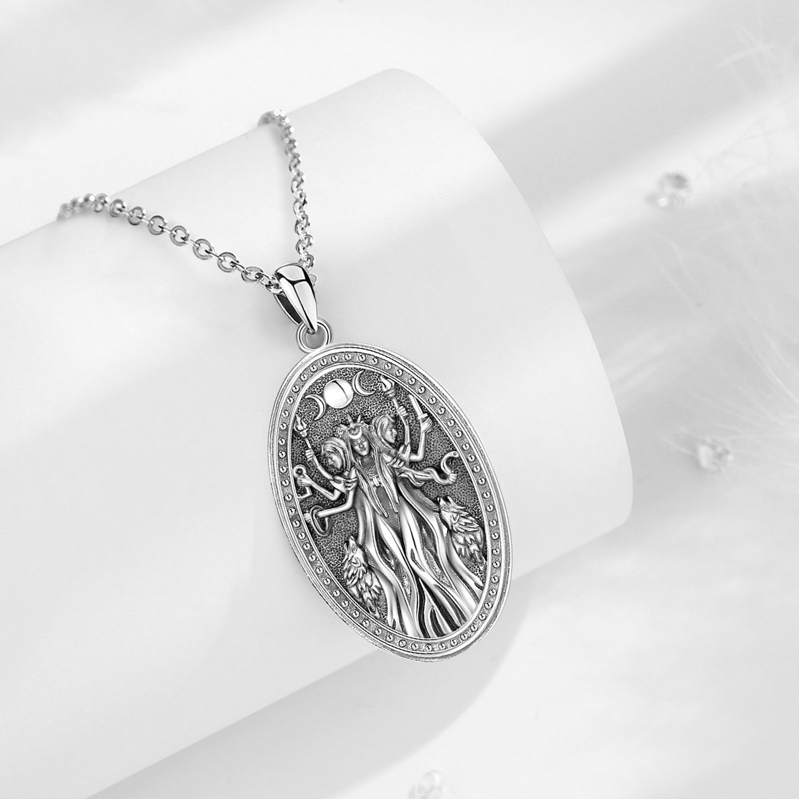 يودورا 925 فضة الثلاثي القمر آ - مراجعة Mens Dog Tag Necklace وسعره