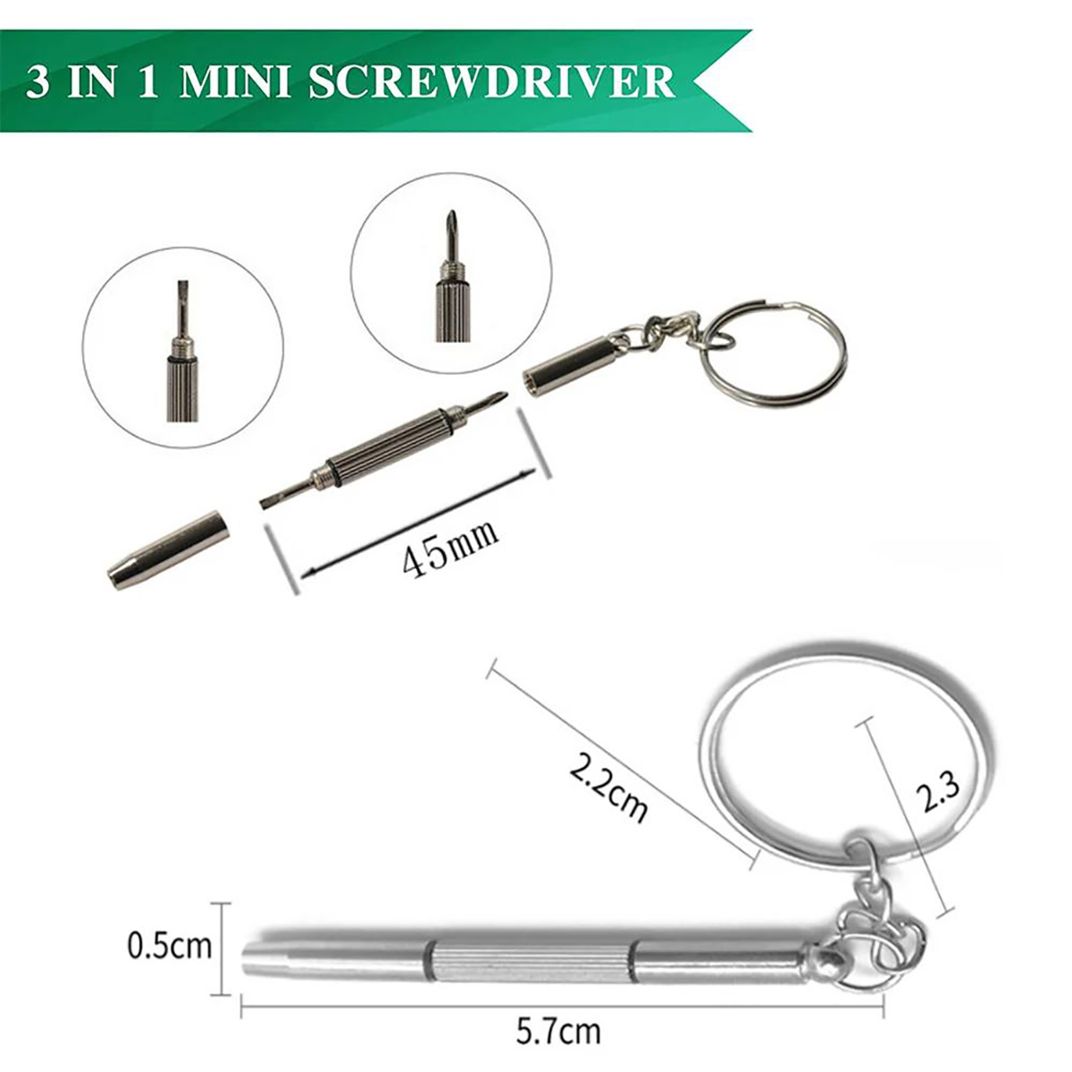 1/2 قطعة مفك براغي دقيق 3 في 1 - مراجعة Watch Repair Tool Kit وسعره