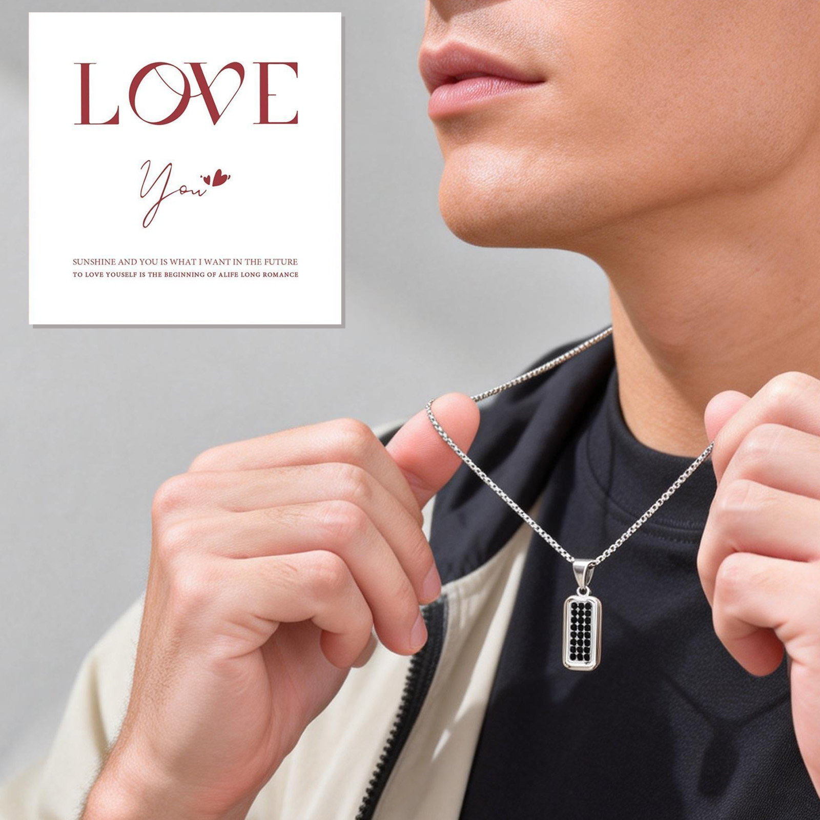 قلادة شخصية للرجال على شكل علا - مراجعة Mens Dog Tag Necklace وسعره