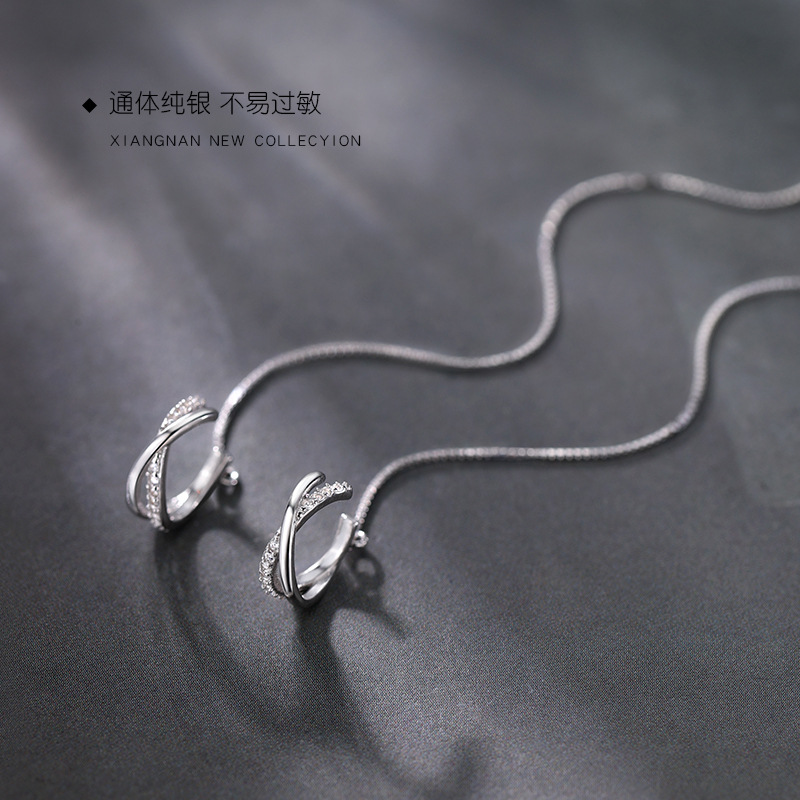 أقراط فضية حقيقية عيار 925 بسل - مراجعة Ear Cuff No Piercing وسعره