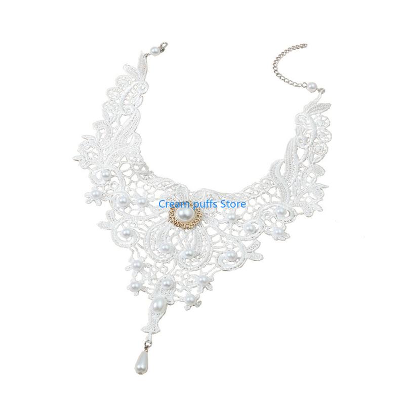 50LE الدانتيل المختنق القلائد  - مراجعة Crystal Choker Necklace وسعره