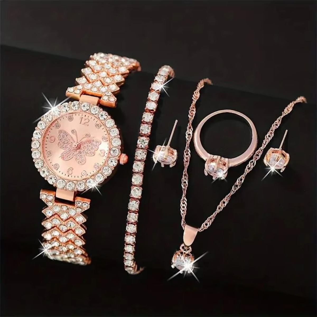 6 قطع/مجموعة ساعة يد نسائية فا - مراجعة Jewelry Clasp Watches وسعره
