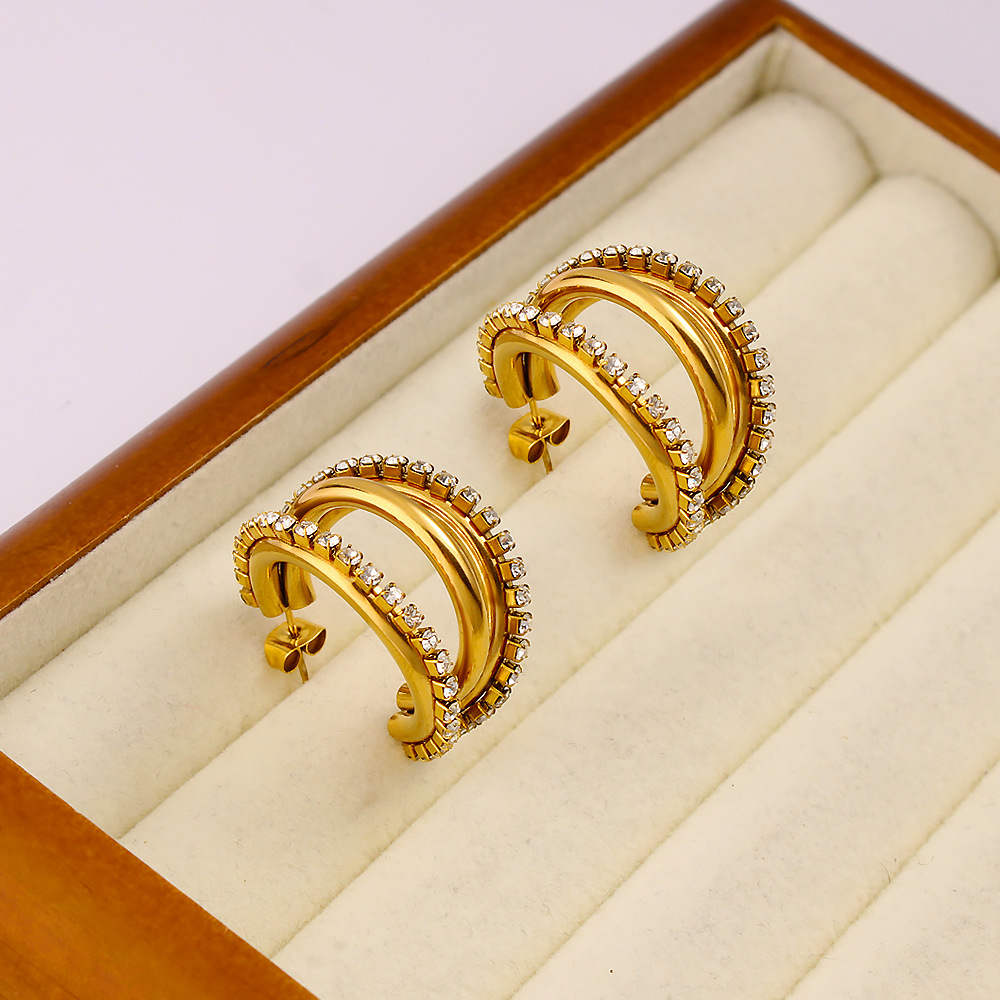 إكسسوارات DIY أقراط أنيقة على  - مراجعة Diamond Stud Earrings وسعره