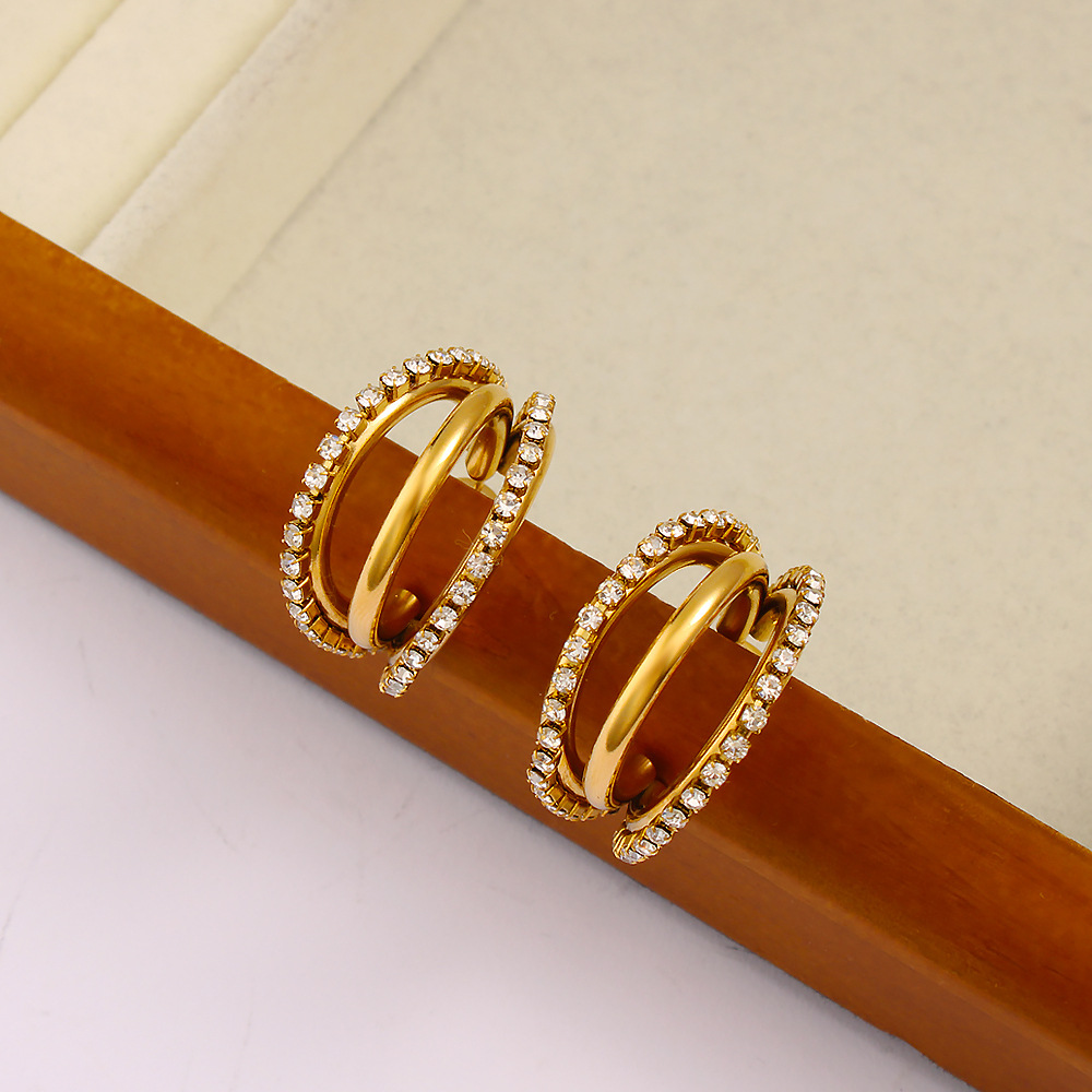 إكسسوارات DIY أقراط أنيقة على  - مراجعة Diamond Stud Earrings وسعره