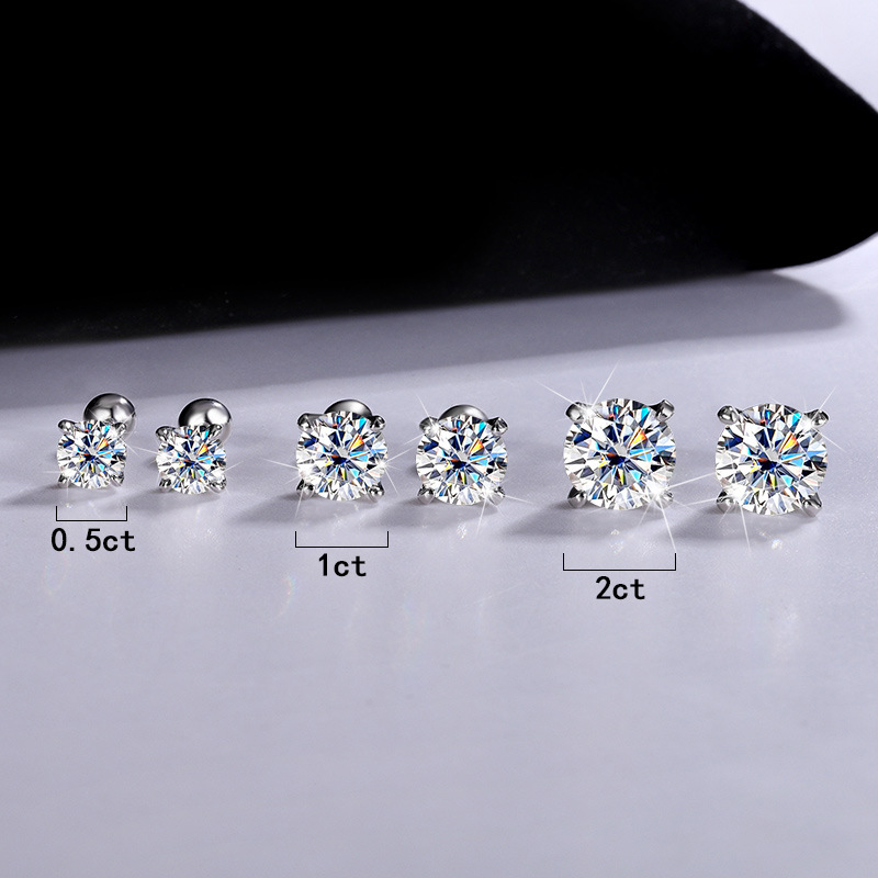 1/2 قيراط مويسانيتي وأقراط للر - مراجعة Diamond Stud Earrings وسعره