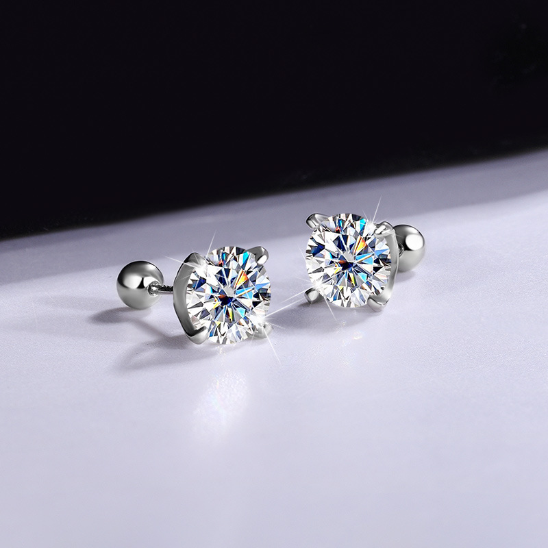 1/2 قيراط مويسانيتي وأقراط للر - مراجعة Diamond Stud Earrings وسعره