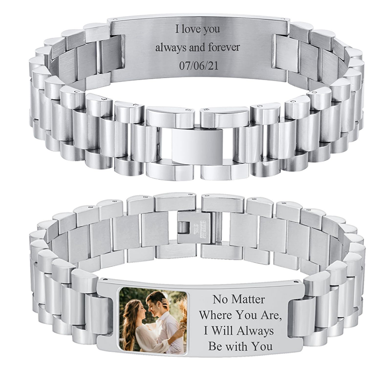 صورة مخصصة نص سوار حزام (استيك - مراجعة Jewelry Clasp Watches وسعره