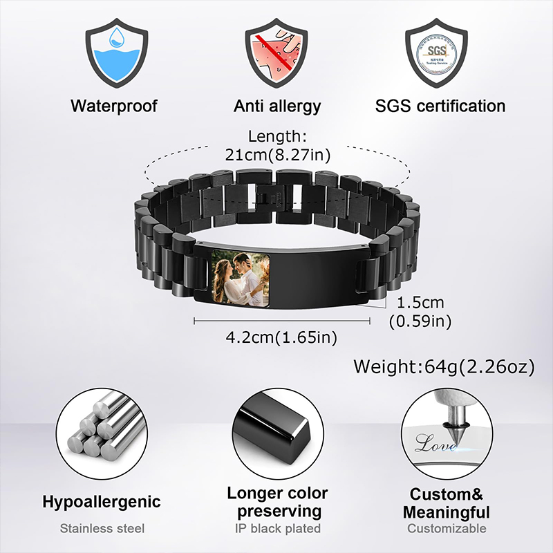 صورة مخصصة نص سوار حزام (استيك - مراجعة Jewelry Clasp Watches وسعره