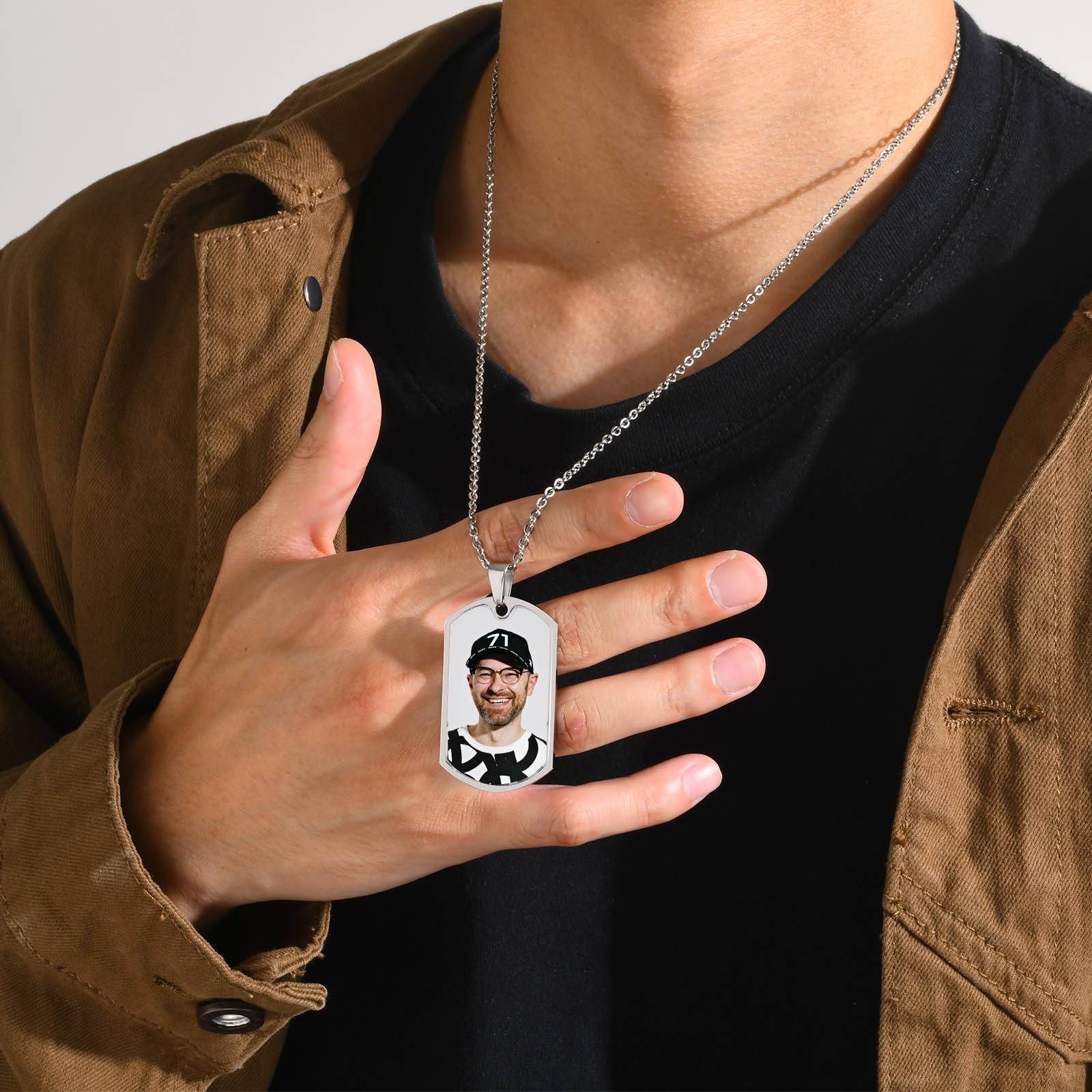 Vnox صور مخصصة مجانية الكلمات  - مراجعة Mens Dog Tag Necklace وسعره