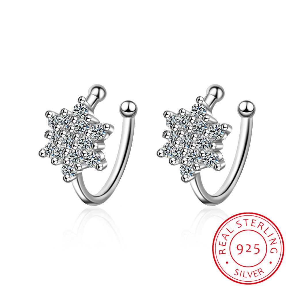 أقراط من الفضة الإسترليني على  - مراجعة Ear Cuff No Piercing وسعره