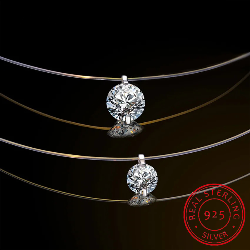 قلادة موسانيت 0.5-5 قيراط للنس - مراجعة Crystal Choker Necklace وسعره