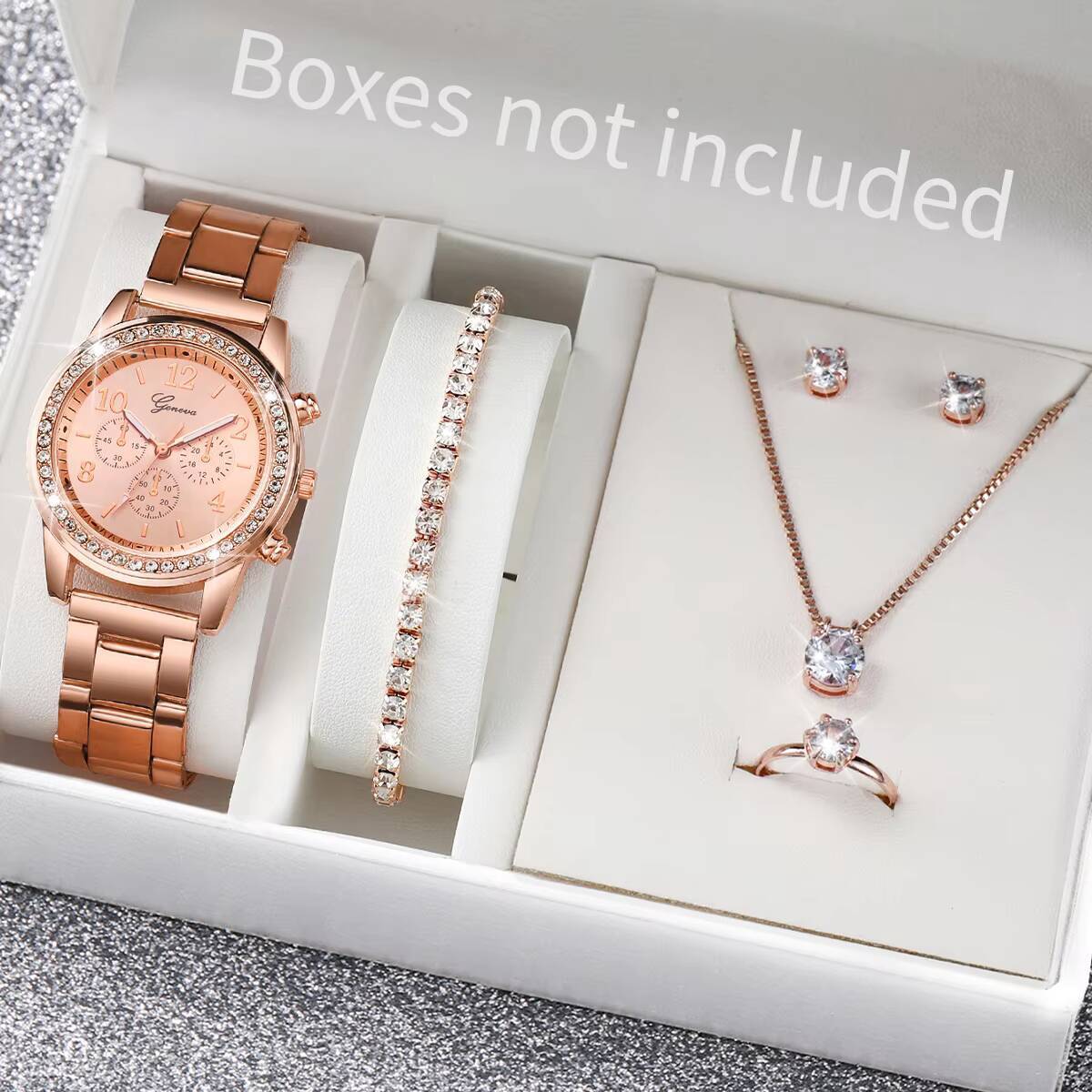 6 قطع/مجموعة ساعات نسائية أنيق - مراجعة Jewelry Watches Women وسعره