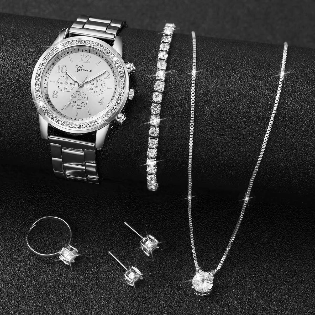 6 قطع/مجموعة ساعات نسائية أنيق - مراجعة Jewelry Watches Women وسعره