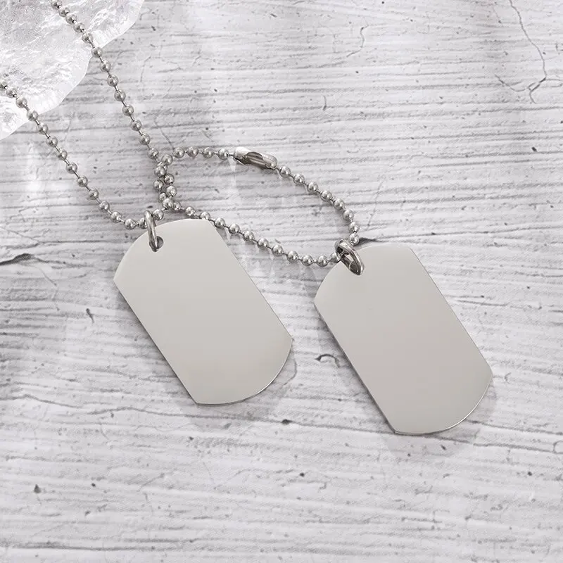 بسيطة الفولاذ المقاوم للصدأ مز - مراجعة Mens Dog Tag Necklace وسعره