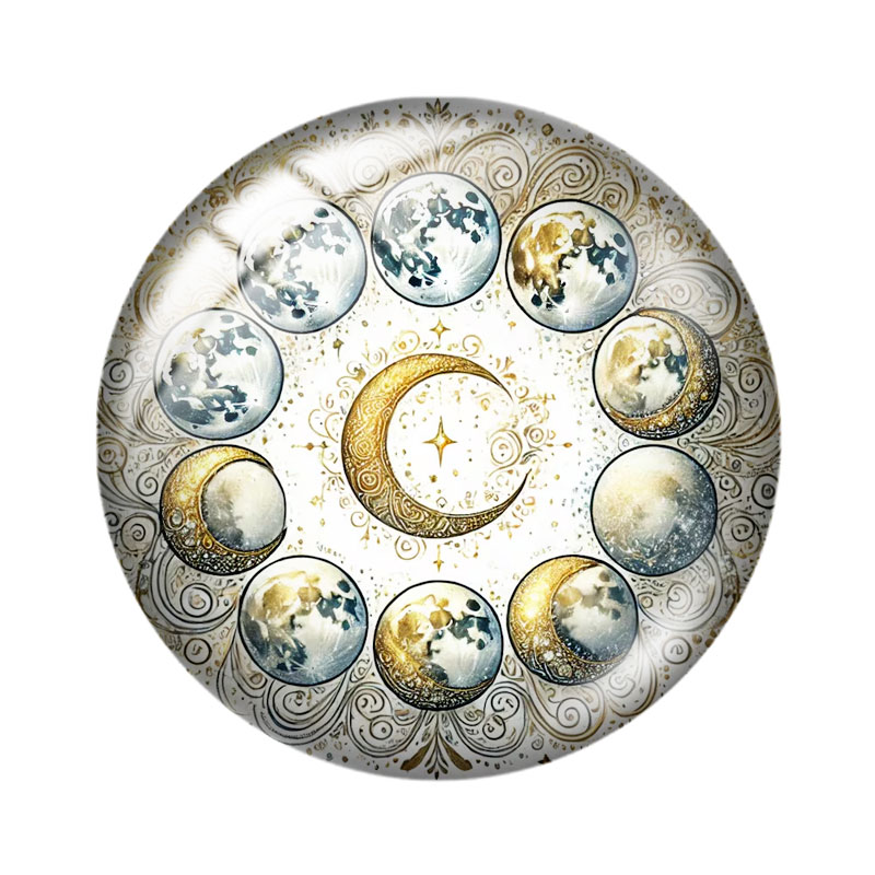 أحجار زجاجية كابوشون بتصميم نج - مراجعة Moon Star Earrings وسعره