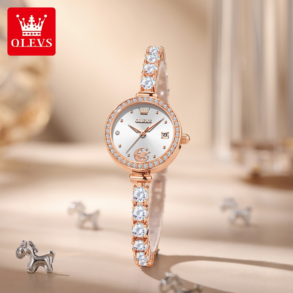 ساعة OLEVS 2998 أصلية للنساء م - مراجعة Jewelry With Watches وسعره