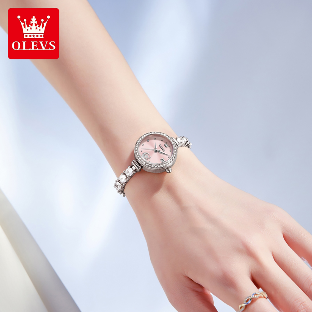 ساعة OLEVS 2998 أصلية للنساء م - مراجعة Jewelry With Watches وسعره