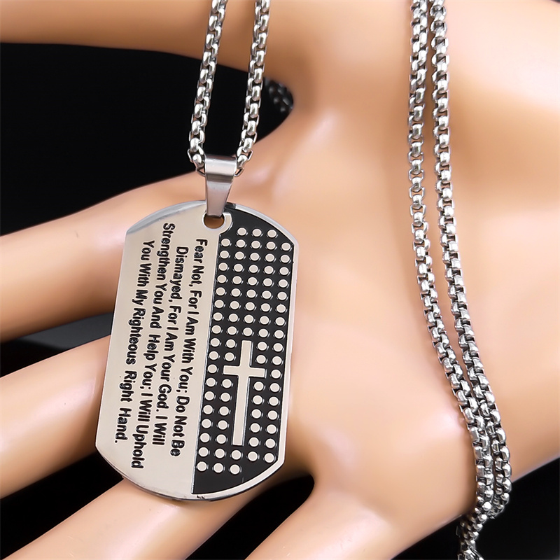 لا تخاف من أجلك معك قلادة الصل - مراجعة Mens Dog Tag Necklace وسعره