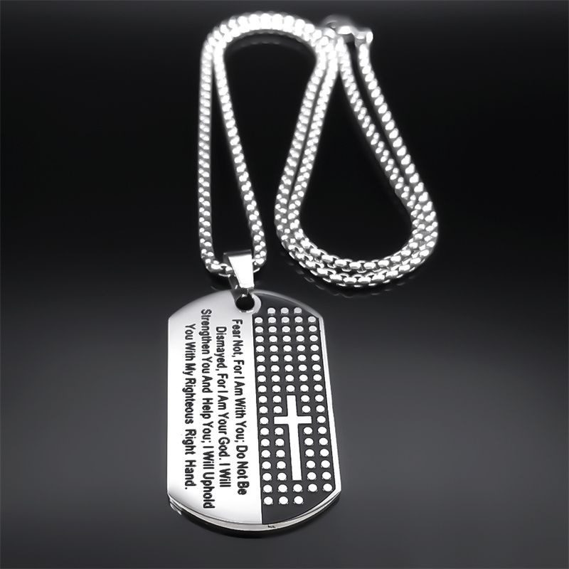 لا تخاف من أجلك معك قلادة الصل - مراجعة Mens Dog Tag Necklace وسعره