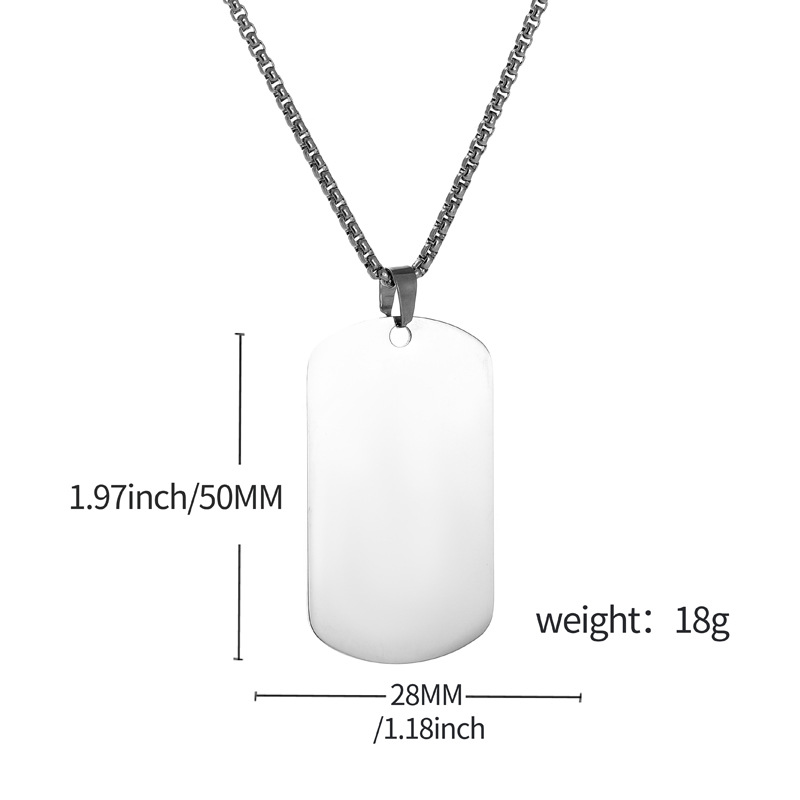 قلادة عسكرية من الفولاذ المقاو - مراجعة Mens Dog Tag Necklace وسعره