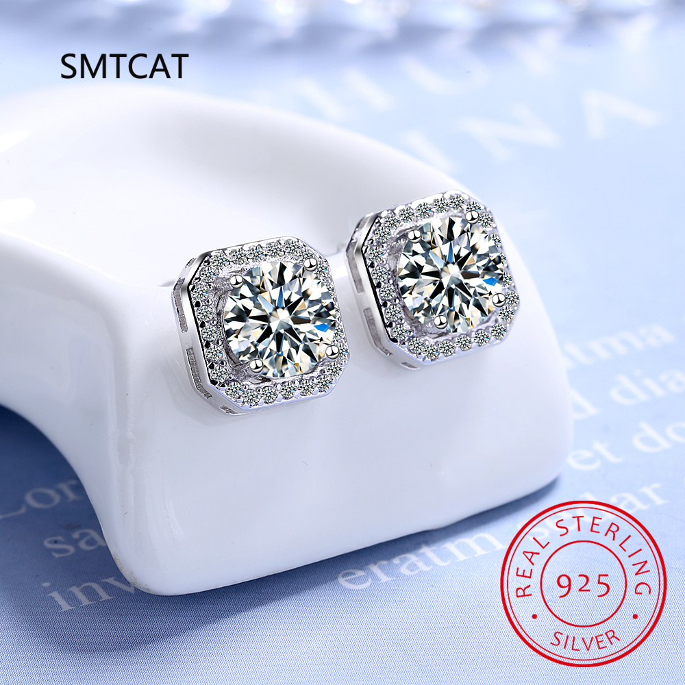 مربع قطع مويسانيتي الماس والمج - مراجعة Diamond Stud Earrings وسعره