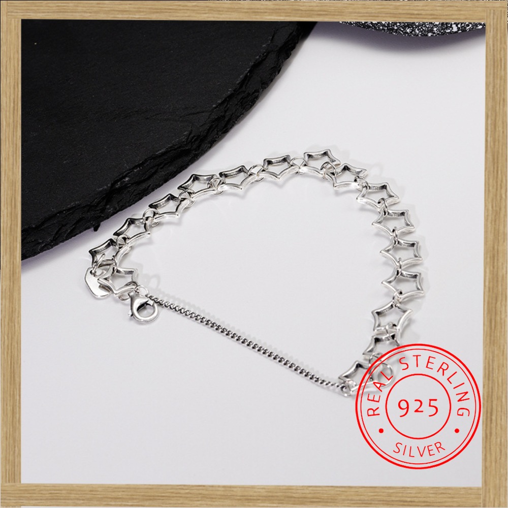 فضة استرلينية S925، قلادة بحلق - مراجعة Crystal Choker Necklace وسعره
