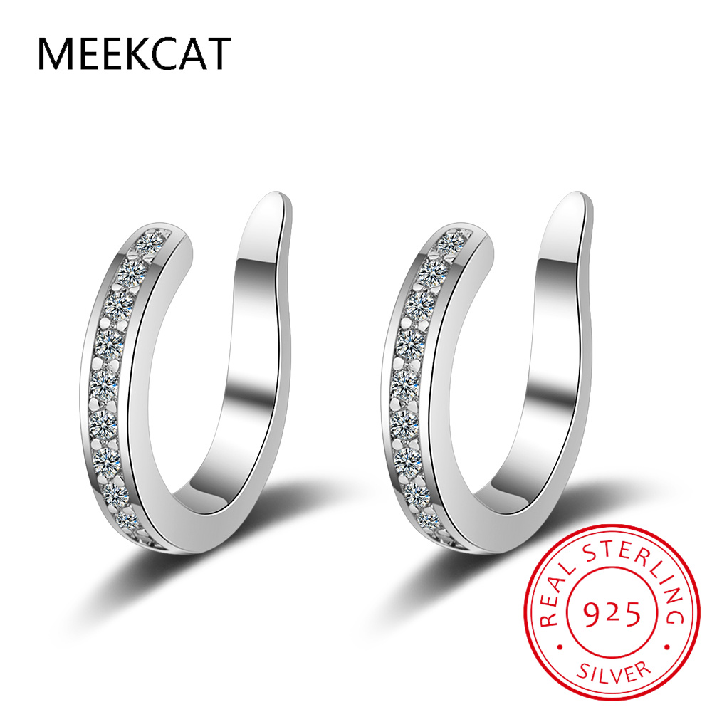 925 فضة كامل مويسانيتي الأذن ا - مراجعة Ear Cuff No Piercing وسعره