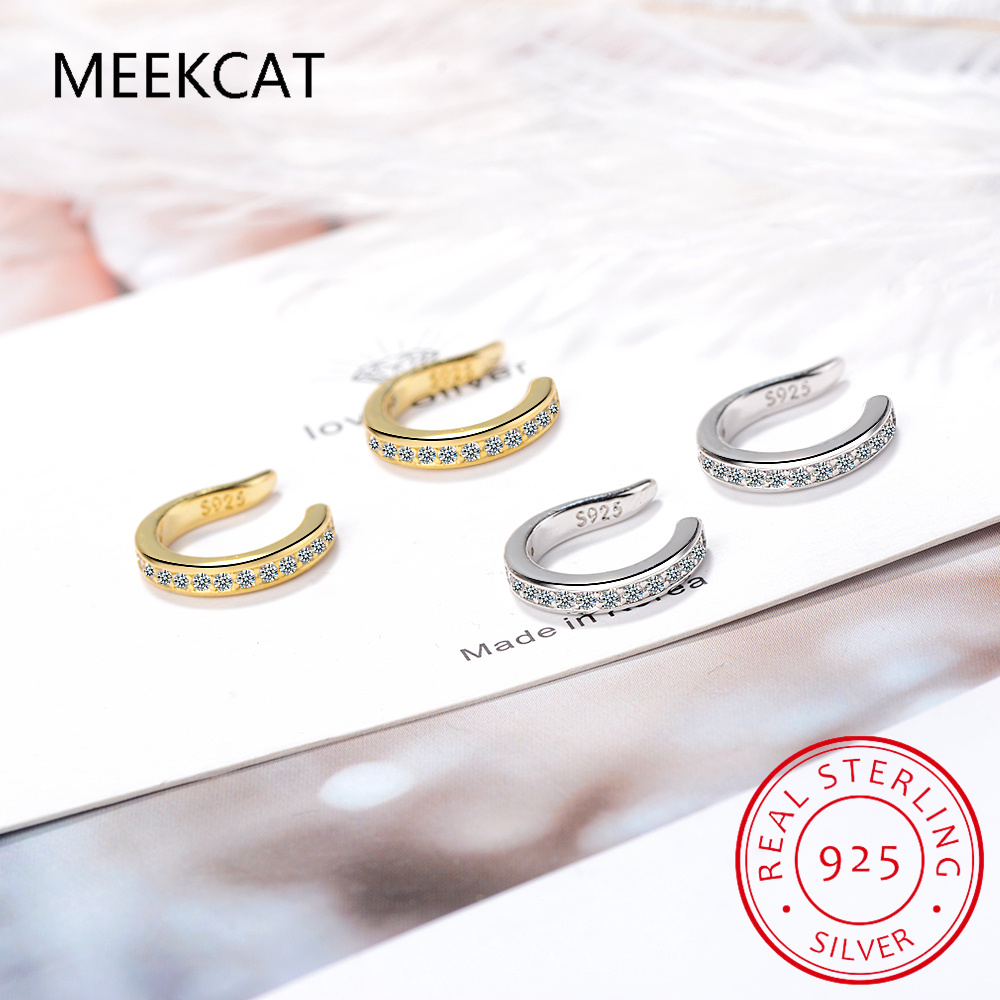 925 فضة كامل مويسانيتي الأذن ا - مراجعة Ear Cuff No Piercing وسعره