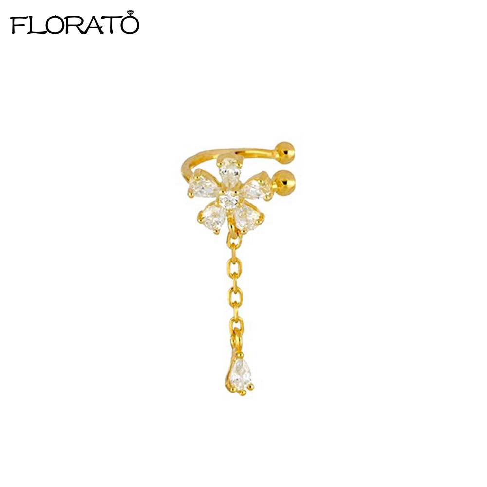 18K الذهب كليب على أقراط للنسا - مراجعة Ear Cuff No Piercing وسعره