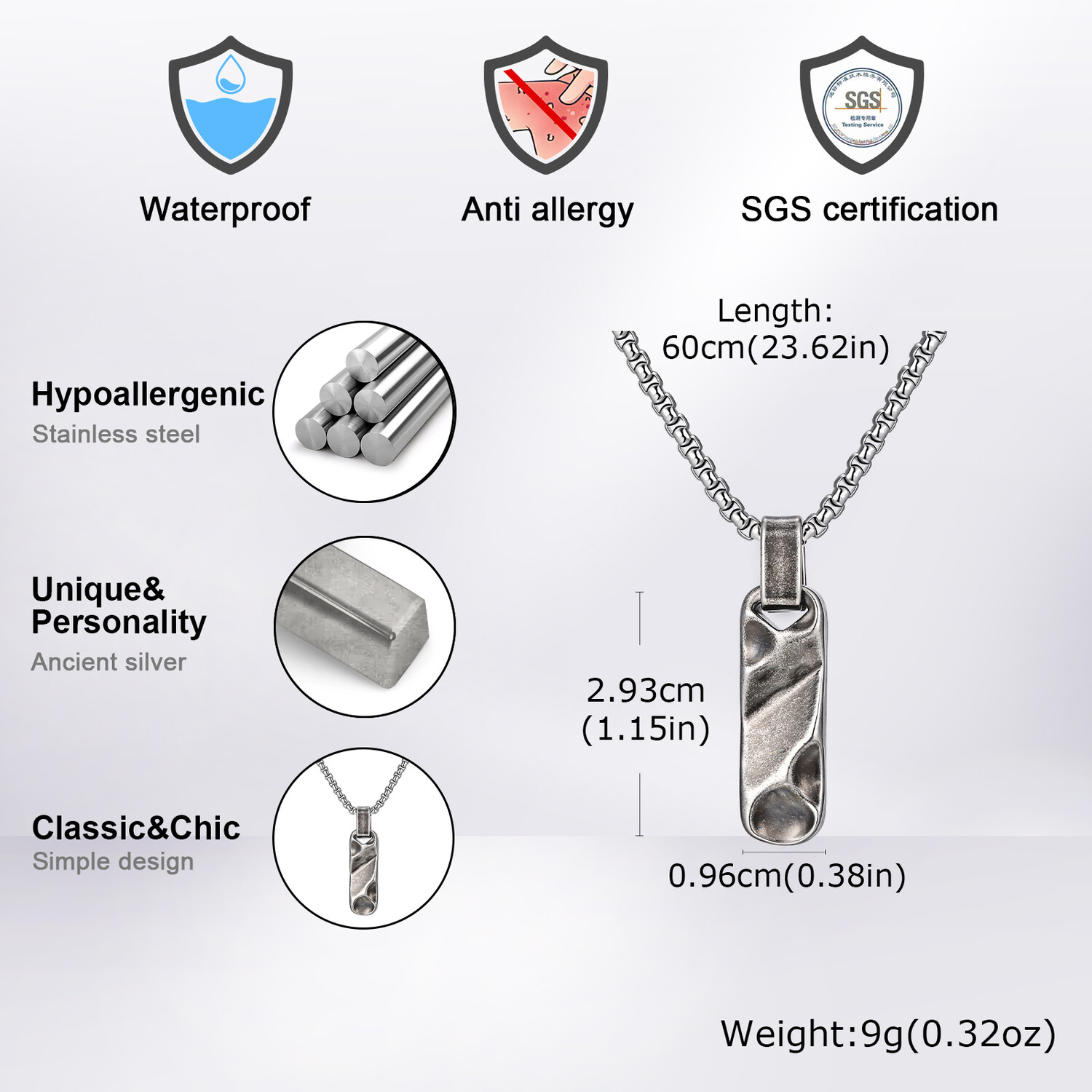 قلادات قلادة Dogtag الصغيرة لل - مراجعة Mens Dog Tag Necklace وسعره
