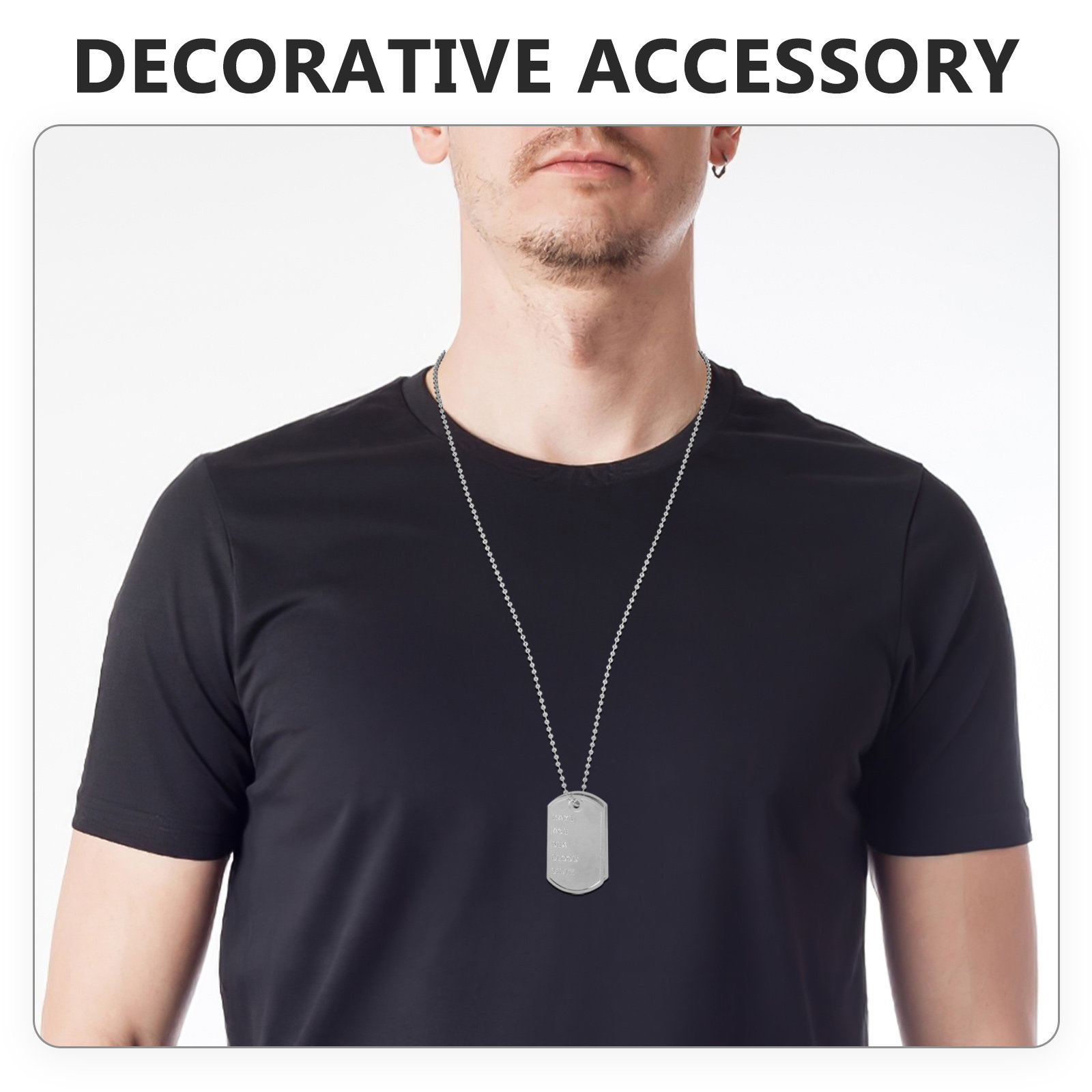 طقم قلادة عسكرية للرجال بتصميم - مراجعة Mens Dog Tag Necklace وسعره