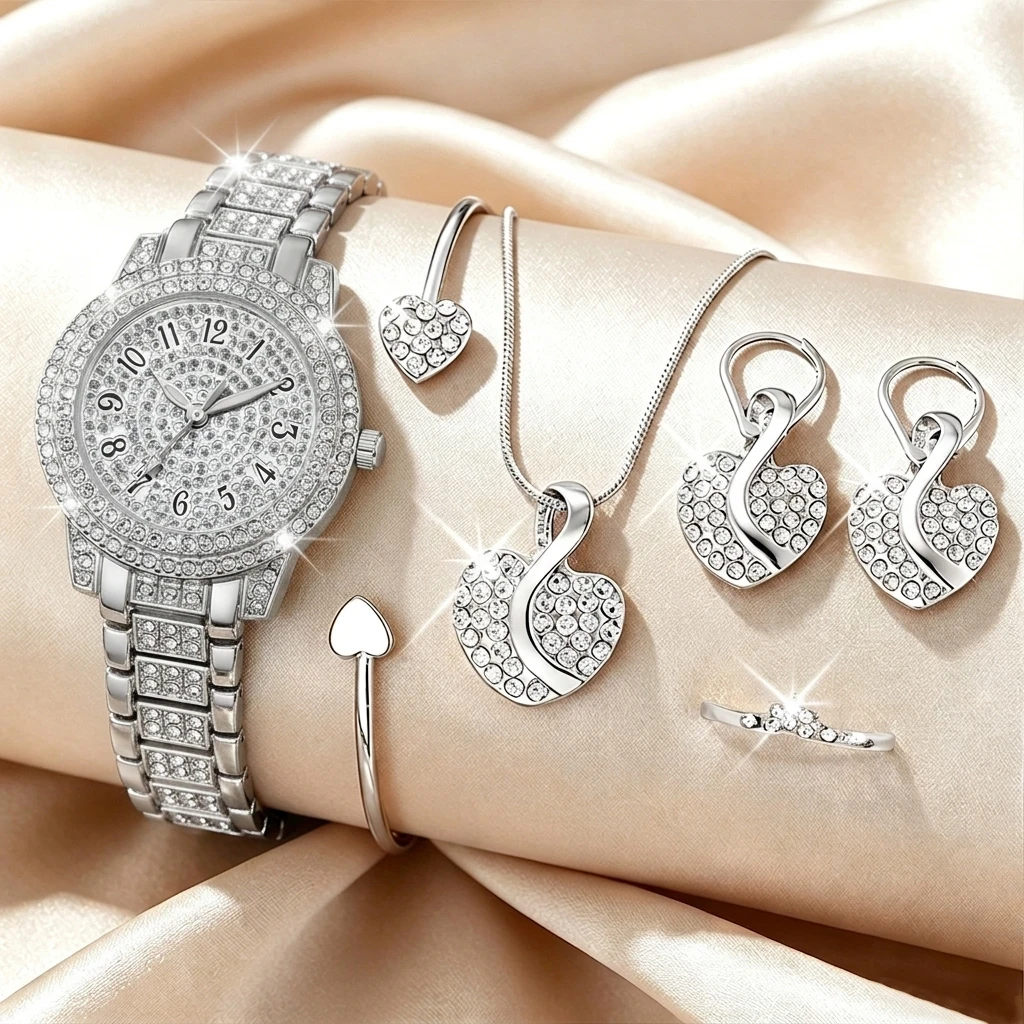 6 قطع من ساعات اليد النسائية ا - مراجعة Jewelry Clasp Watches وسعره