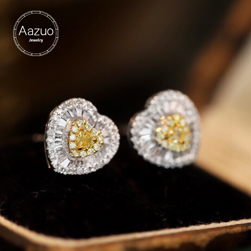 Aazuo ريال 18K الذهب الأبيض ال - مراجعة Diamond Stud Earrings وسعره