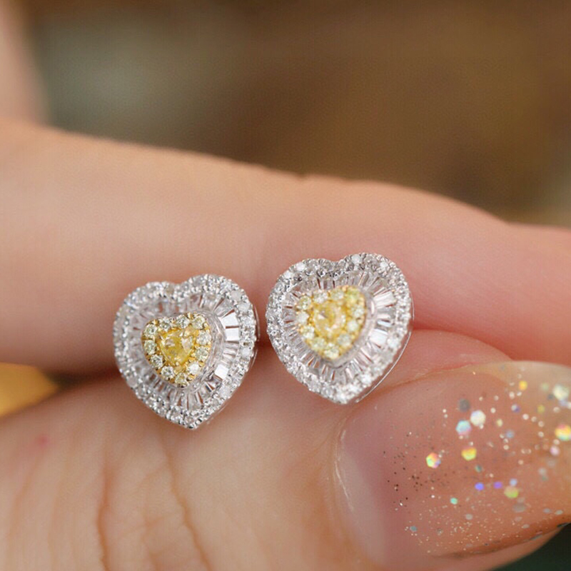 Aazuo ريال 18K الذهب الأبيض ال - مراجعة Diamond Stud Earrings وسعره