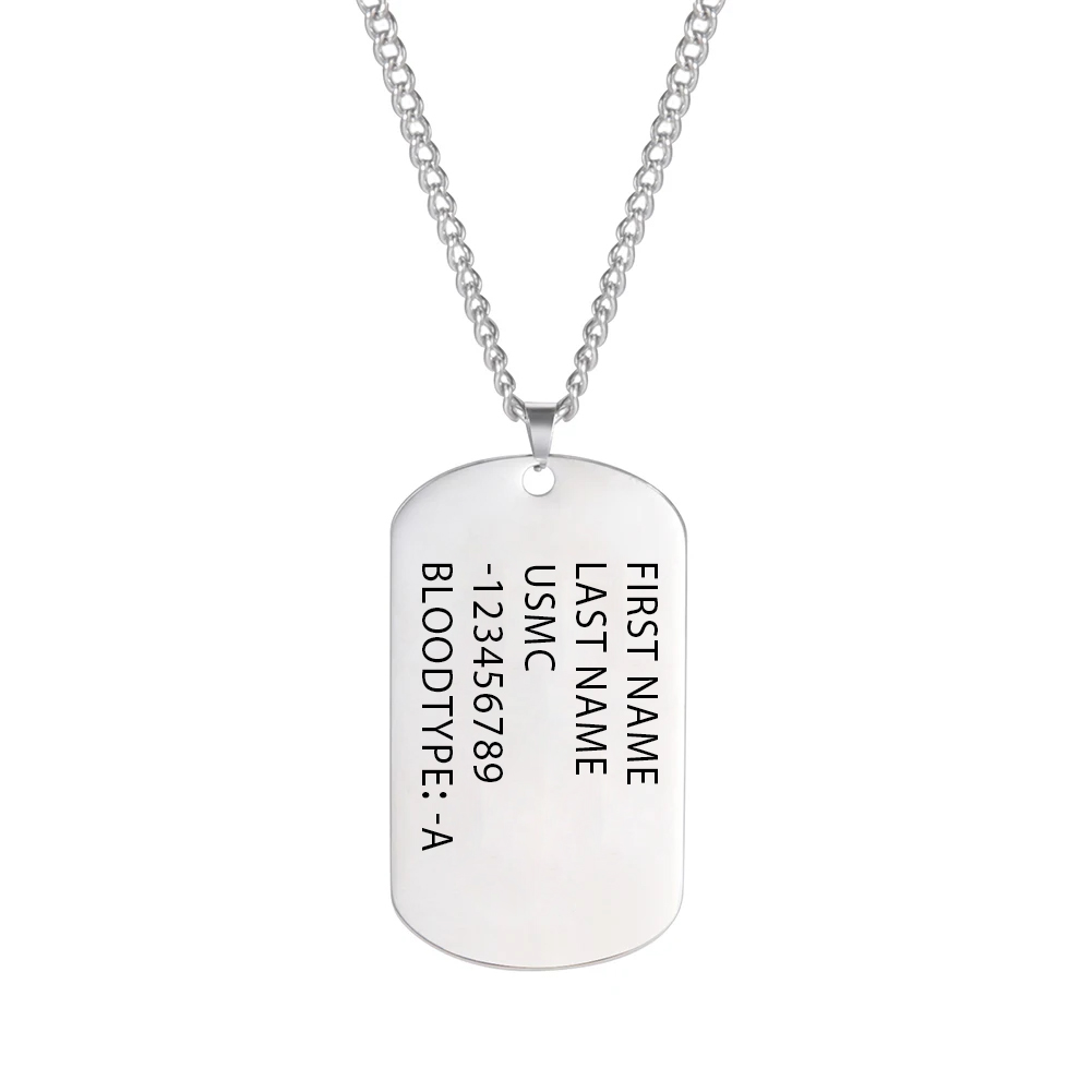 الجيش العسكري التكتيكية شخصية  - مراجعة Mens Dog Tag Necklace وسعره