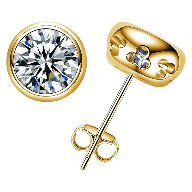 حقيقي D اللون مويسانيتي أقراط  - مراجعة Diamond Stud Earrings وسعره