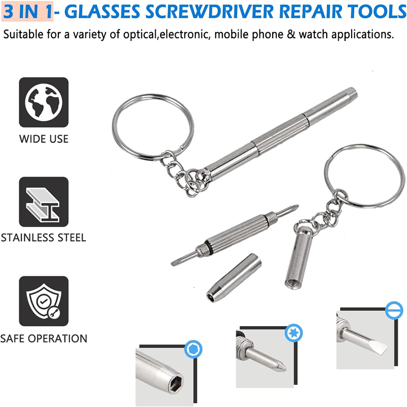 مفكات نظارات يدوية صغيرة 3 في  - مراجعة Watch Repair Tool Kit وسعره