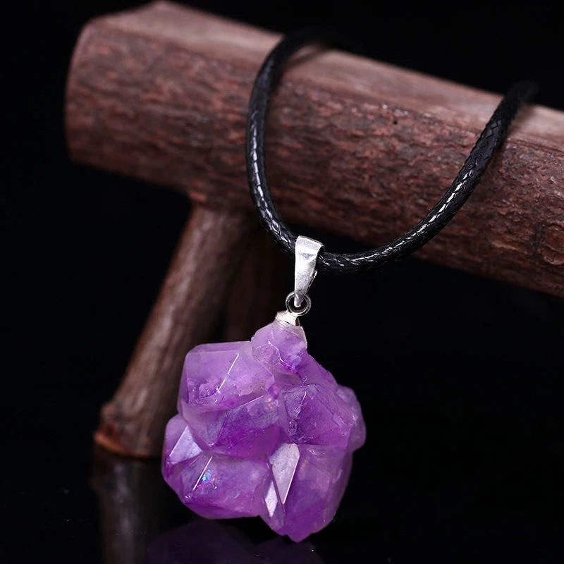 الجمشت الطبيعي زهرة قلادة الري - مراجعة Crystal Choker Necklace وسعره