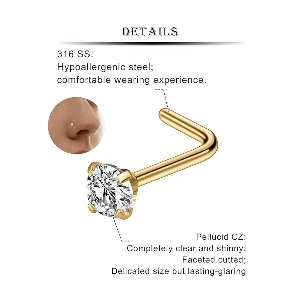 12 قطعة مجموعة كاملة 316L هيبو - مراجعة Diamond Stud Earrings وسعره