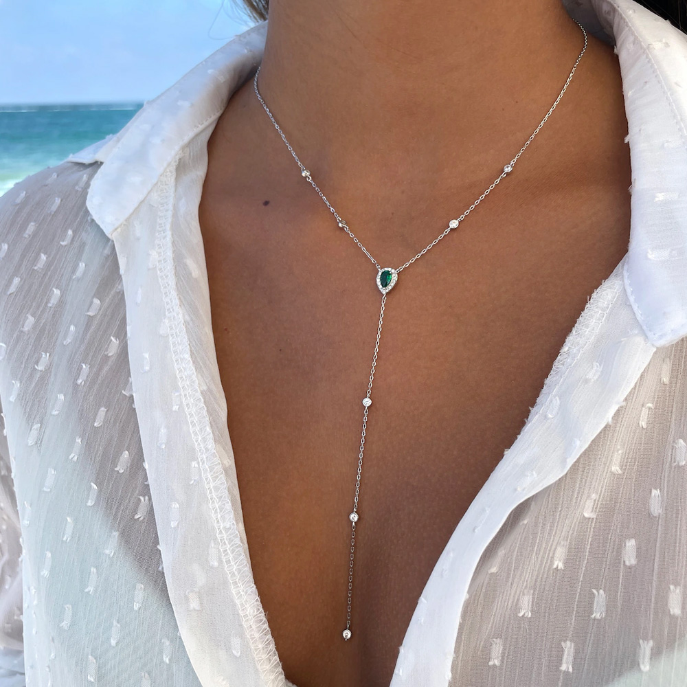 قلادة Stonefans-Y-Drop للنساء  - مراجعة Crystal Choker Necklace وسعره