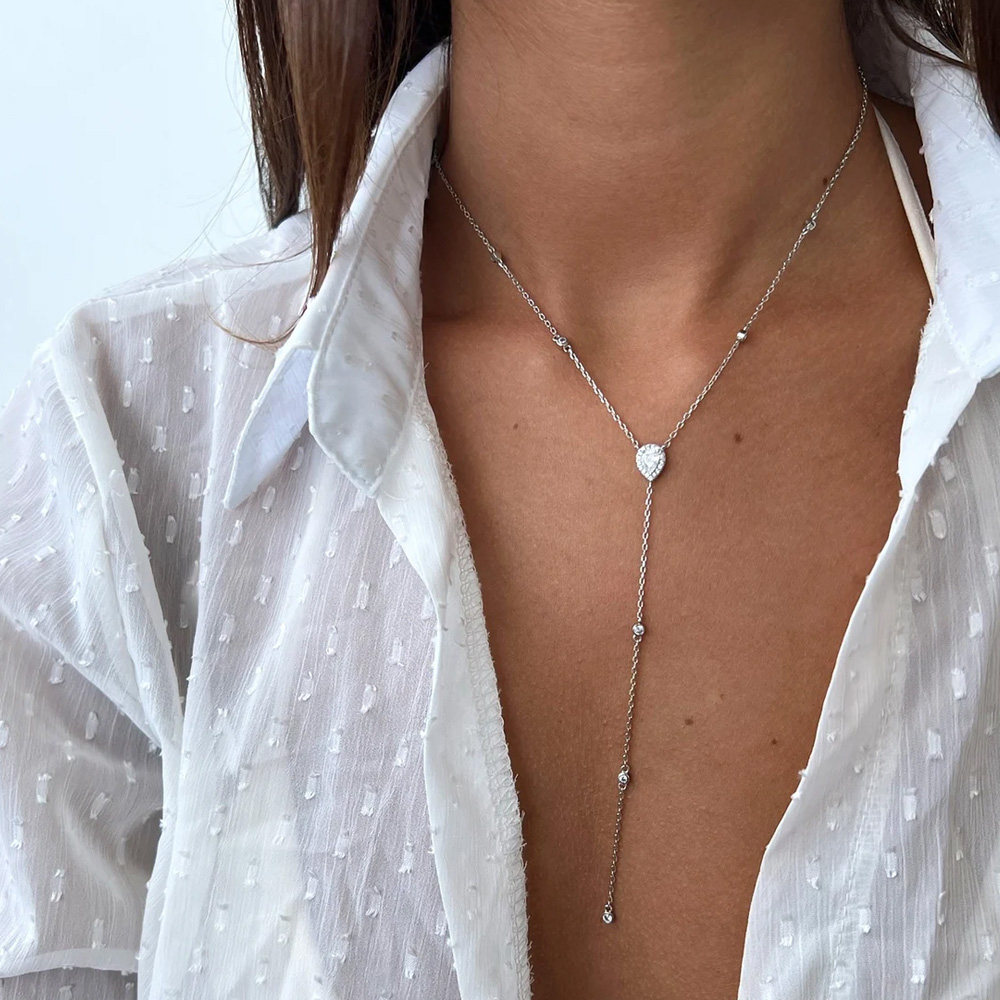 قلادة Stonefans-Y-Drop للنساء  - مراجعة Crystal Choker Necklace وسعره
