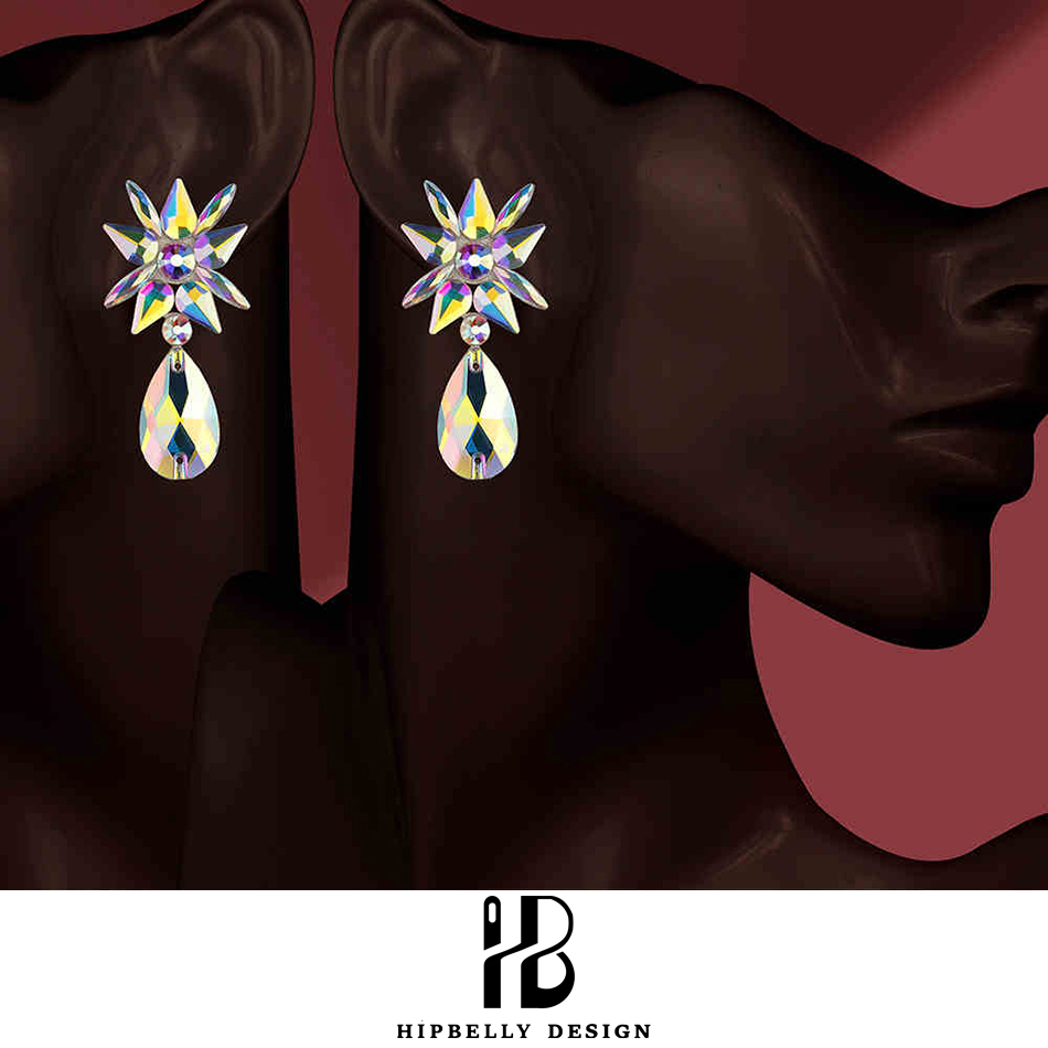 إكسسوارات أداء الرقص الشرقي أق - مراجعة Diamond Stud Earrings وسعره