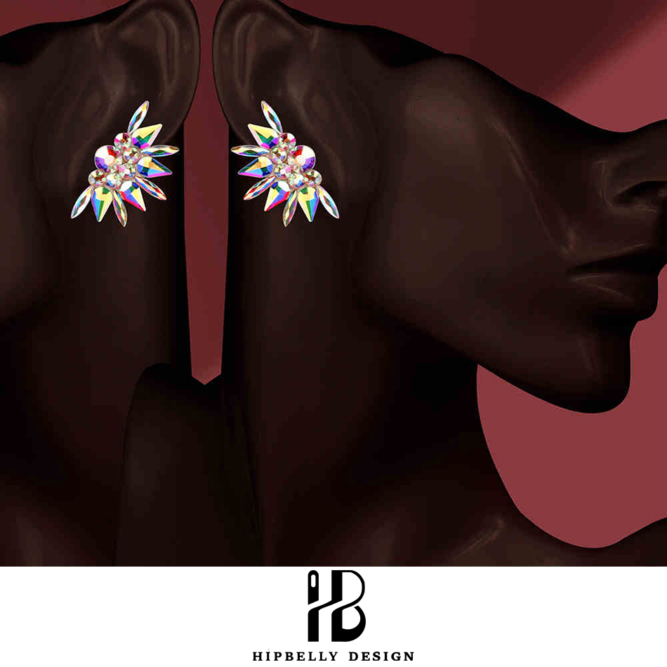 إكسسوارات أداء الرقص الشرقي أق - مراجعة Diamond Stud Earrings وسعره